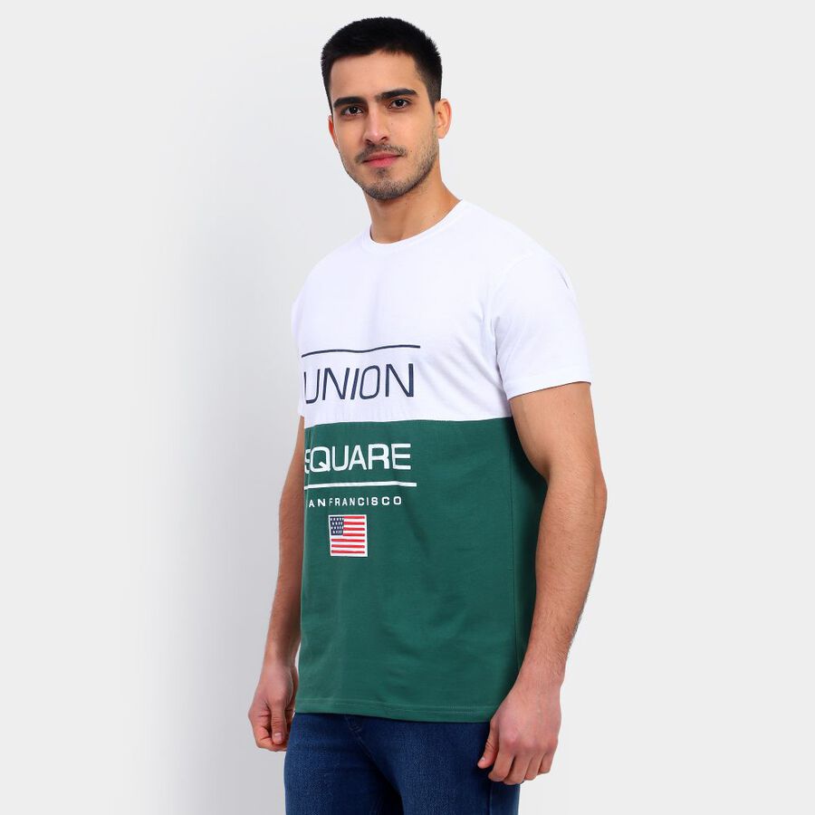 Men's 100% Cotton T-Shirt, गहरा हरा, large image number null